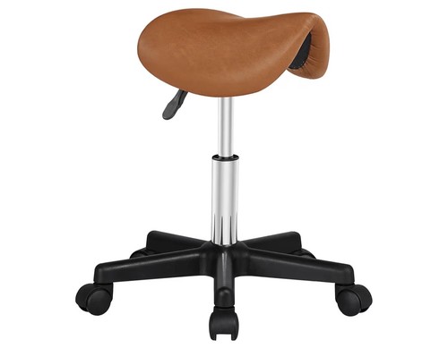 Retro brown saddle chair - retro,