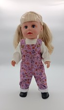 Handmade Corduroy Autumn Print Dungarees For 43cm Baby Born Or Big Sister Dolls