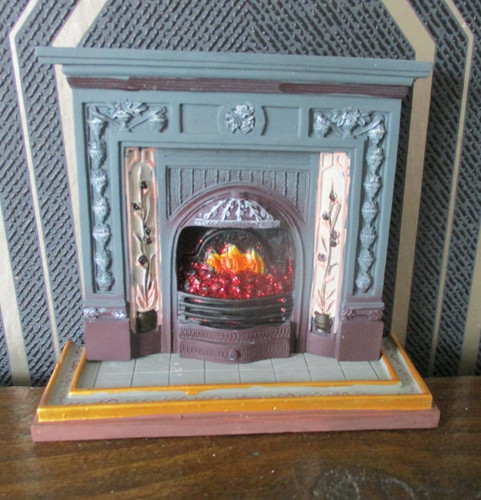Dolls house resin fireplace - resin,