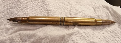 Ww1 trench art bullet pen - art,