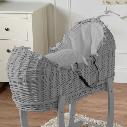 Moses basket grey wicker with - moses,