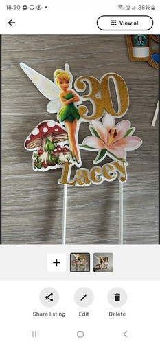 Tinkerbell cake topper - cake,
