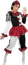 Women's Harlequin Honey Clowns Jester Costume  Fancy Dress Party 10/12 PARTY