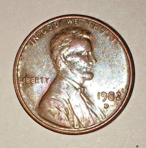 1982 lincoln memorial penny - d,