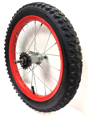 Bicycle rear red wheel - rear,