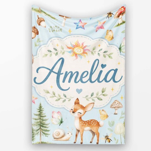 Soft fleece blanket woodland - soft,