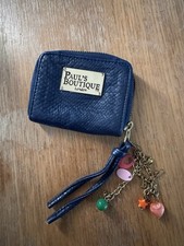 Paul's Boutique Blue Leather Purse With Charms Vintage