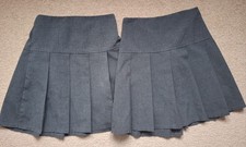Girls Pleated School Skirts x2 M&S  Age 9-10