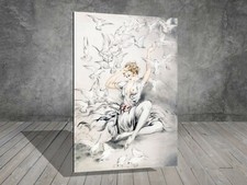 Louis Icart Lady Feeding Birds