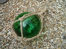 Large Green Glass Fishing Boat Net Float 190 MM Buoys / Bathroom Garden Beach