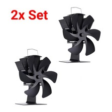 2X 6 Blade Stove Fireplace Fan