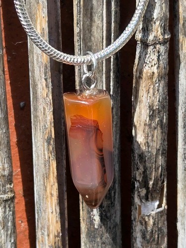 Carnelian agate necklace - agate,