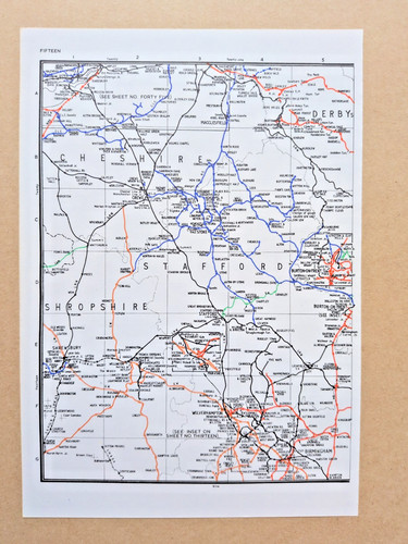 Vintage 1972 map showing pre - map,