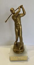 Golf, Male Golfer, Driver Trophy On Marble Base 15.cm Free Engraving