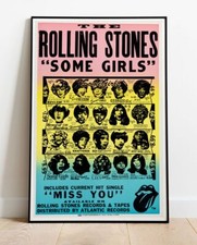 The Rolling Stones 1978 Some Girls Tour Poster - Live Up To 36"