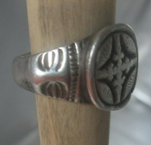 Medieval massive silver ring