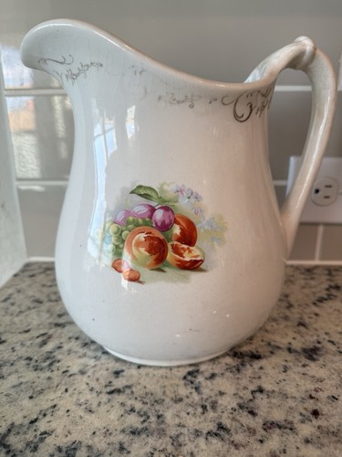Vintage floral ceramic pitcher - floral,