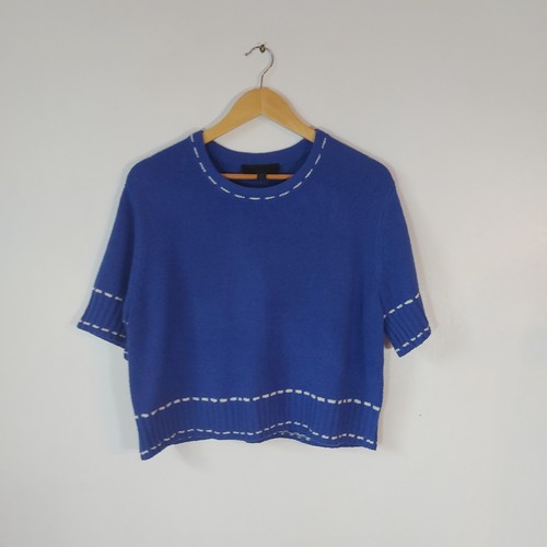 Zara knitted short - sleeve, top