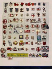 ENGLAND ENAMEL LAPEL BADGES 