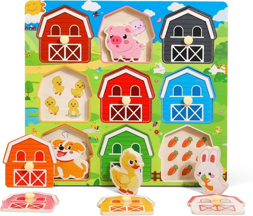 Toddler wooden puzzles - toddler, ages
