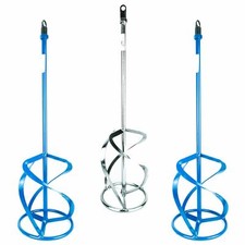M14 Mixing Paddle Negative 3 Blade mixer Threaded shank Galvanised Painted