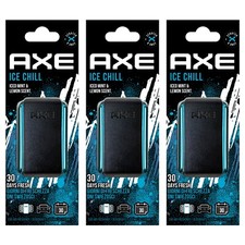3 x AXE Vent Car Air Freshener ICE CHILL scent MINT/LEMON