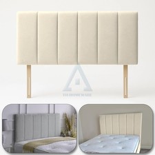 Plush Velvet Upholstered Headboard Cream Padded Headboard Single, Double & King