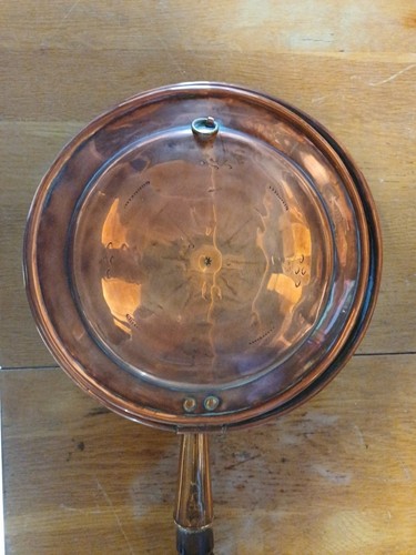 Antique copper bed warming pan - antique,