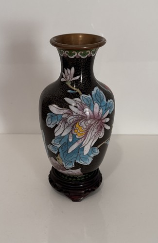 Vtg chinese cloisonne vase - vtg,
