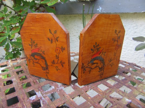Wooden book ends hand - wooden,
