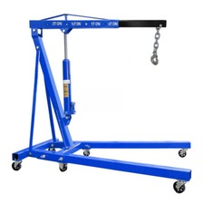Blue 2 Ton Tonne Hydraulic Folding Engine Hoist Crane Stand Lift Car Shop Used