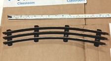 Lionel Tin O Gauge 13 Inch Long Curved 3 Rail Train Track x2 . Fits HORNBY 