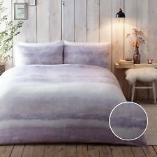 Duvet Cover Bedding Set Anson Stripe 100% Brushed Cotton Appletree Hygge Mauve
