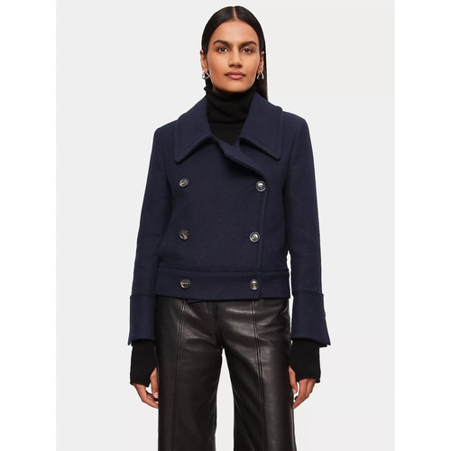 Jigsaw navy blue peacoat - peacoat, size
