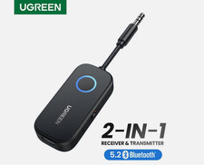 Ugreen Bluetooth 5.2 Transmitter Receiver 2-in-1 Aux Adapter Wireless 3.5mm Jack