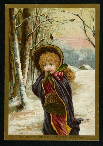 Antique victorian card scrap - antique,