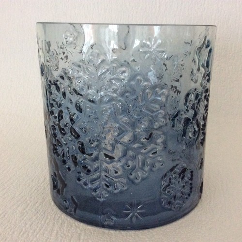 Large blue glass - , vase