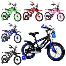 BOYS GIRLS CHILDRENS KIDS MOTO BIKE BICYCLE STABILISER 12 16 20 INCH MOTORCROSS