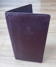 Coutts Vintage Wallet Holder, Approx 7"x4", Brown Maroon Leather,  Embossed Logo