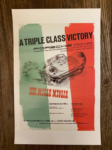 Porsche 11x17 poster - porsche, mille