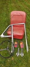 Morris Minor Seat, Steering Wheel, Door Tops + parts Job Lot