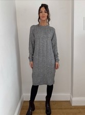 Monsoon Grey Marl Jumper Dress UK 12-20