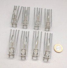 8 Metal Deep Pinch Pleat Curtain Hooks Short Prongs with Locking Mechanism -8cm