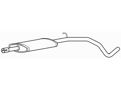 Centre exhaust middle silencer - centre,
