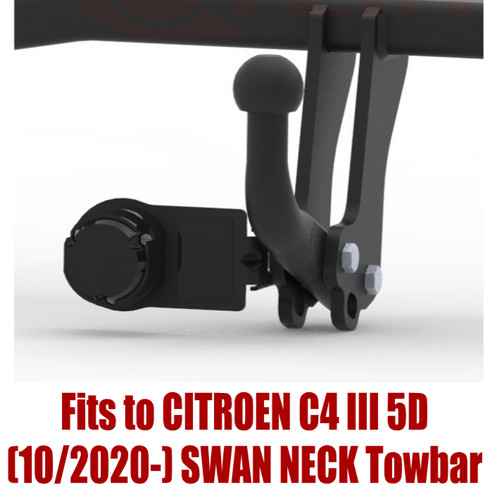 Swan neck tow bar for - bar,