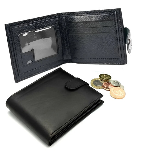 Mens leather wallet rfid - mens,