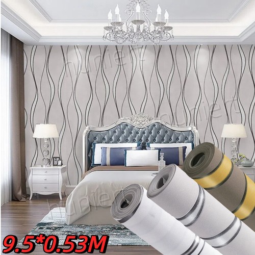 Wave stripe wallpaper flock - wave,