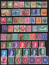 German Stamps Interesting Selection Early from Old Album Includes Hitler Heads