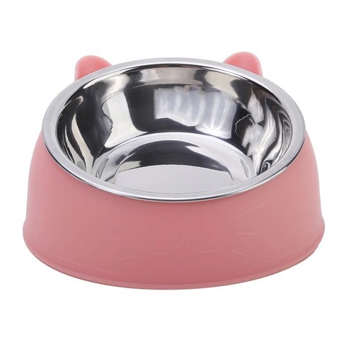 Cat dog bowl tilted - cat,