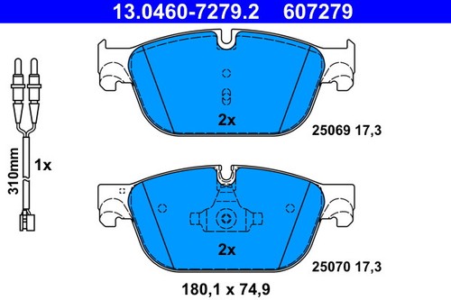 Ate 0460 7279 - 13.0460-7279.2, pad